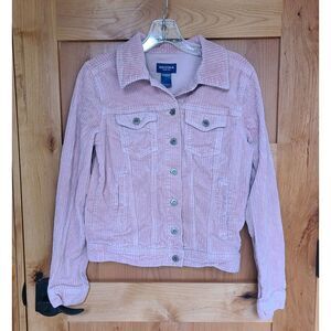Arizona 90s Girly Pink Corduroy Jacket Spring Easter Preppy Granola Girl SMALL